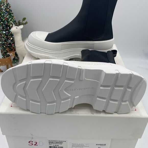 Men’s Alexander McQueen black/white ankle boots size 41 made in Italy - Picture 4 of 6